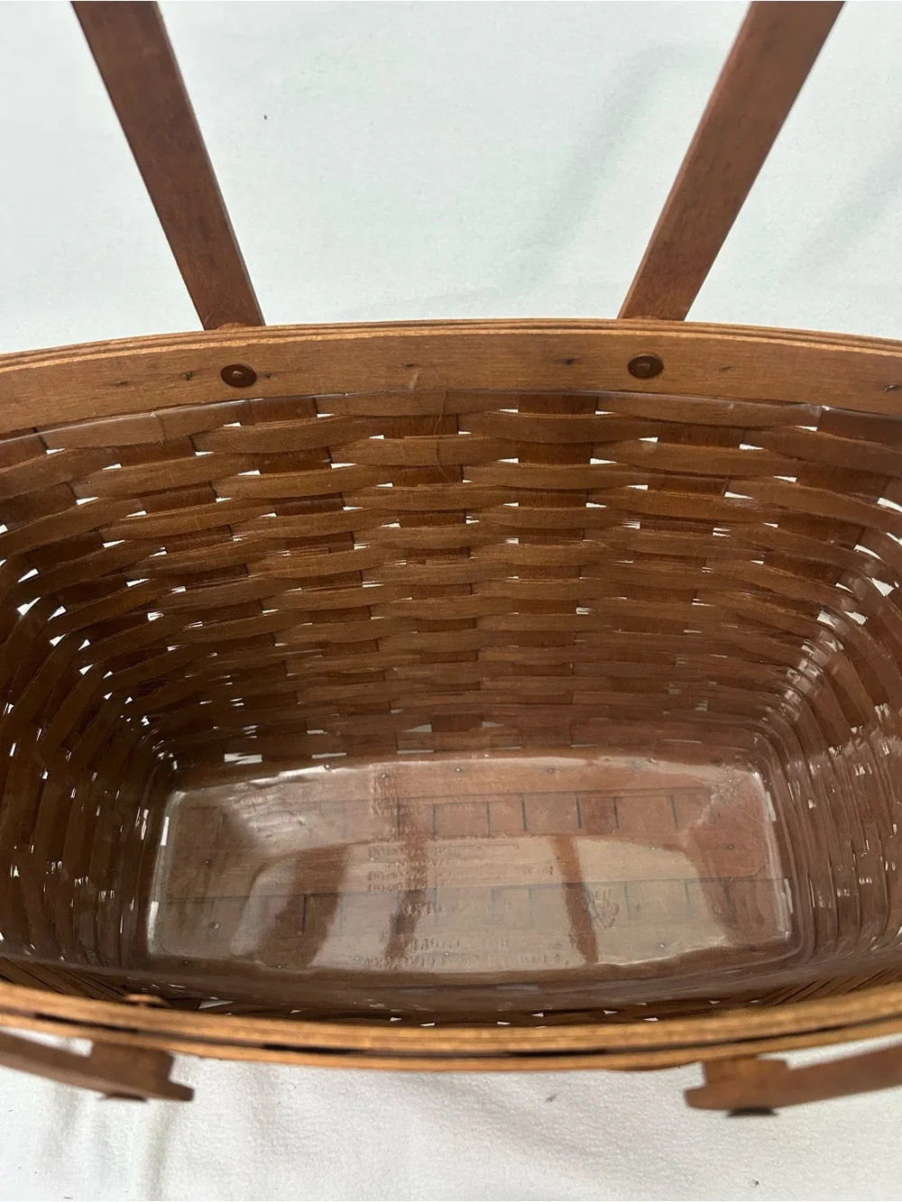 Longaberger 1989 Large Double Handle Market Basket with Protector